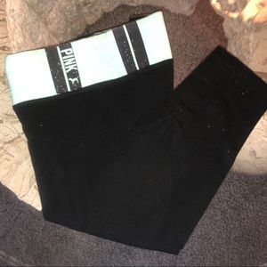 PINK Sparkly Capri Leggings